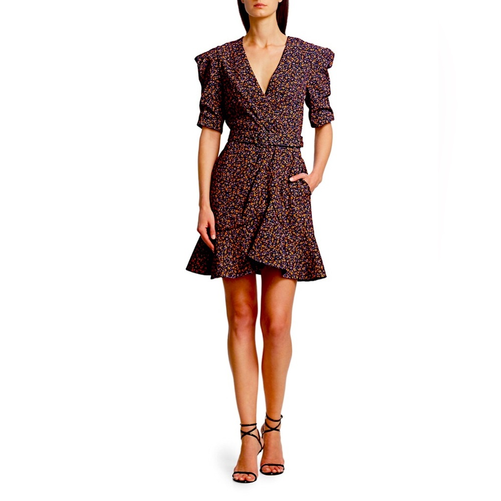 NWT Jonathan Simkhai Evelyn Floral Crepe Dress